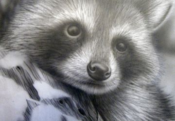 Cutie - a painting in aerographics without frame