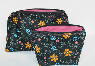 Matching Organizer Bags, Travel Bags, Travel Case, Zipper Bag, Flower Bag, Gift under 20