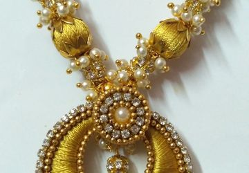 Gold Silk thread necklace