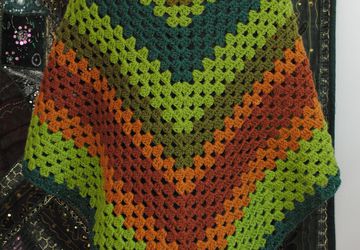 A wool shawl "A forest"