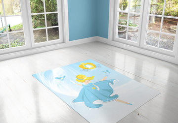 Cinderella , PVC Carpet print, kids Room Decor ,Girls Carpets, Girls Nursery Art, Gift for Girls, Art for Girls Room, Dancer illustration Active
