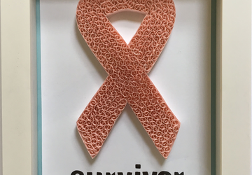 Breast cancer gifts, Quilling art, Breast cancer, Bedroom wall decor, Gift for her, Original art, Frames wall art