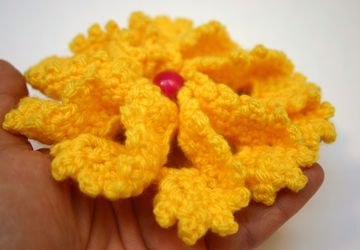 Crochet Flower Brooch