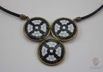Portuguese Cobblestone Indigo Necklace - CIDC-4-28