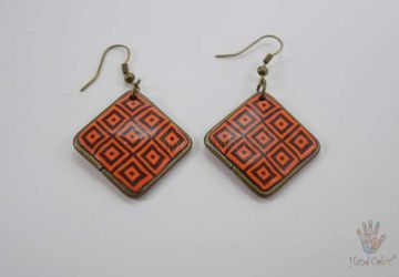 Portuguese Montanhac Diamond Shape Earrings - BLDM-0-65