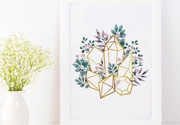 Crystal wall art, crystal art