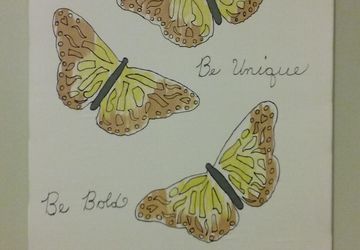 Handmade Butterfly Silk Painting 24X30