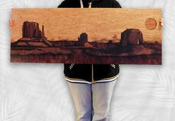 Original Grand Canyon landscape from wood, handmade marquetry gift by Andulino