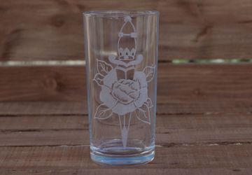 Rose And Dagger Drinking Glass