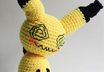 Mimikyu Pokemon Sun and Moon Alola Chibi Plushie Amigurumi Stuffed Toy Doll Handmade Softies Gift Baby Crochet Knit Inspired Plush