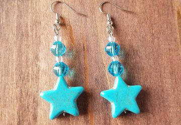 Sailor Mercury Star Earrings/Sailor Mercury Cosplay/Mercury Earrings/Mercury Costume/Amy Costume/Sailor Moon Jewelry