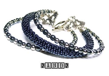 "Mystery of the Universe" triple hematite bracelet