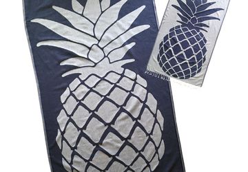 Reversible Navy Pineapple Turkish Towel | Loopys