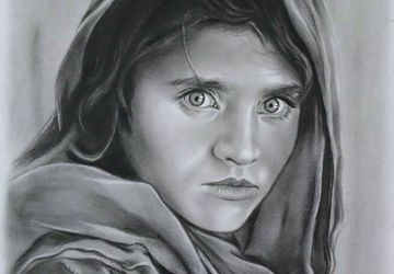 Custom portrait from photo, Oil on paper
