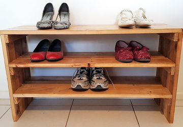 Wood Shoe Rack - Shoe Storage Bench