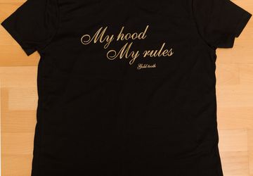 "My hood my rules gold tooth" T-shirt