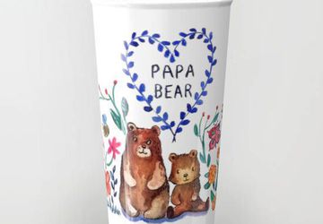 Papa Bear Ceramic Travel Mug
