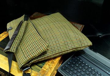 Brown Crossbody Bag, Mens Crossbody Bag, Foldover Crossbody Bag, Womens Shoulder Bag, Faux Leather Laptop Bag, Bespoke Bag