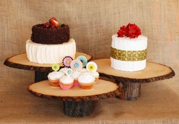 Wooden cake stands DIY