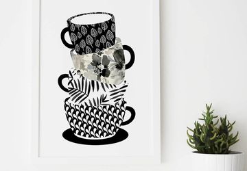 Coffee lover gift, modern kitchen art,