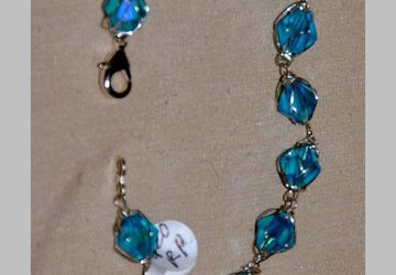 turquoise caged crystal bracelet