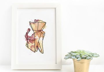 Cat print, cat art print