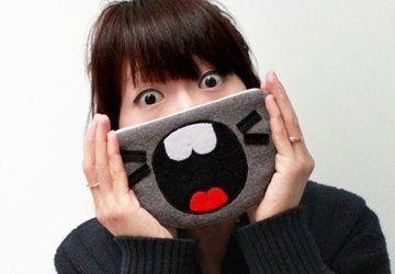 The TOTORO Mouth Zipper Coin or iPhone Purse