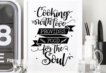 Kitchen quote, cooking wall art