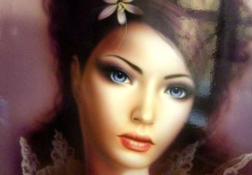 Beauty - a painting in aerographics without frame