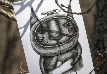 Postcard "Space Freaks. A sailor"