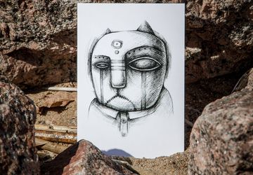 Postcard "Space Freaks. A mage"