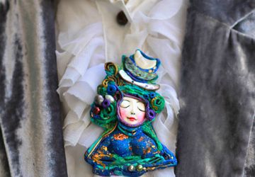 Brooch zodiac sign ” Aquarius”