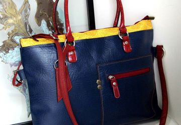 Blue laptop bag, Laptop bag for women, Ladies laptop bag, Vegan leather bag, Travel bag, Faux leather bag, Graduations gift