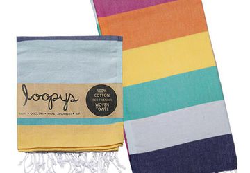 Rainbow Candy Stripe Turkish Towel | Loopys