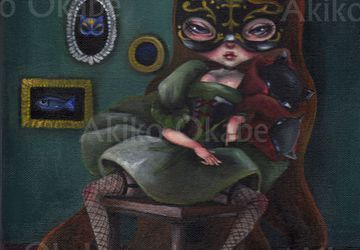 A Girl Wearing Mask Of Cat