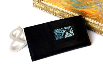 Blue Bifold Passport Holder In Vegan Leather, A Perfect Gift For Women