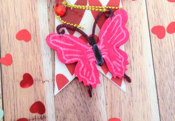 Valentine Butterfly Banner Planner Clip