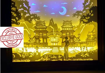 Paper cut light box Hue in night