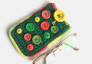 Green and Colorful Soft Eyeglass Case