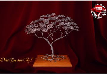 Wire bonsai tree , Home decor, wood , deco, decoration, metal sculpture, oryginal gift, tree life, Japanese decoration, personal gift
