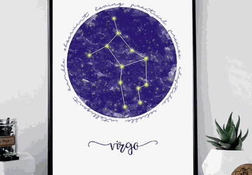 Virgo zodiac sign printable wall art