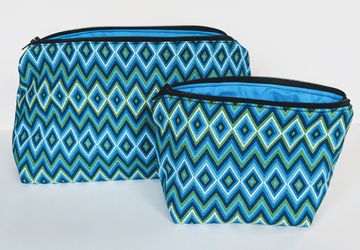 Zig Zag Matching Travel Bag, Travel Cases, Zipper Bag, School Supply Bag, Teacher Gift, Gift under 20