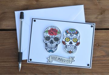 Sugar Skull Wedding Card