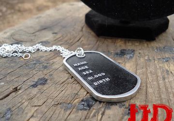 Dog Tag - Dog Tags Pendant - Dog Tags for Men - Dog Tag Necklace - Dog Tag Pendant - Silver Dog Tag - Men Jewelry - Men Necklace
