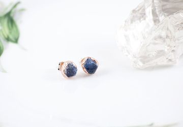 Blue Sapphire Stud Earrings