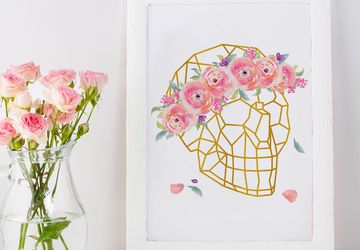 Geometric skull, skull art