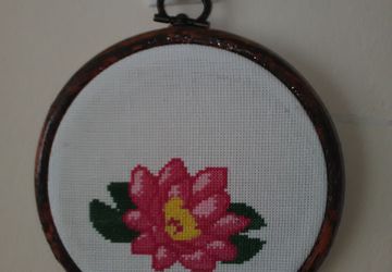 Pink Waterlily Wall Hanging Frame.