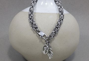 Stainless Steel Chain Mail Bizantine Bracelet