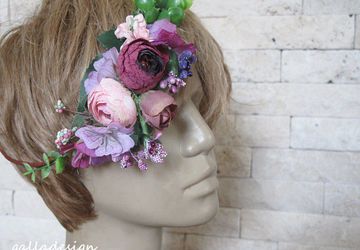 Floral hair piece. Beach wedding hair piece, fabric flowers,