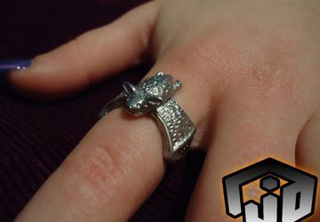 Silver Bat Ring - Bat Flight